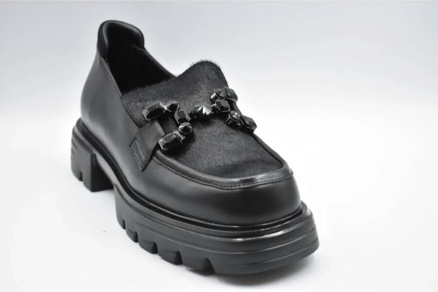 Jeannot Elegante Cavallino Veterschoenen Black Dames