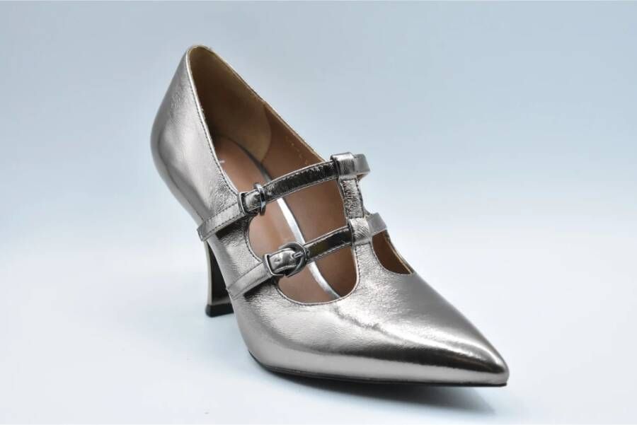 Jeannot Elegante Gunmetal Veterschoenen Gray Dames