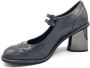 Jeannot Grijze Leren Engelse Stijl Schoen Gray Dames - Thumbnail 2