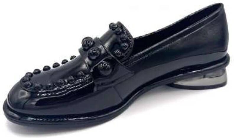 Jeannot Studded Zwarte Lak Loafer Black Dames