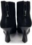 Jeannot Suede Zip Back Leather Effect Heels Black Dames - Thumbnail 3