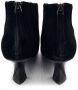 Jeannot Suede Zip Back Leather Effect Heels Black Dames - Thumbnail 3