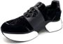 Jeannot Velvet Slip-On Sneaker met Applicaties Black Dames - Thumbnail 2