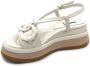 Jeannot Witte Leren Sleehak Sandalen White Dames - Thumbnail 2