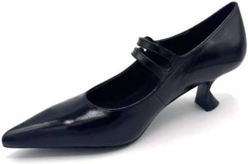 Jeannot Zwarte Lakleren Gespschoenen Black Dames