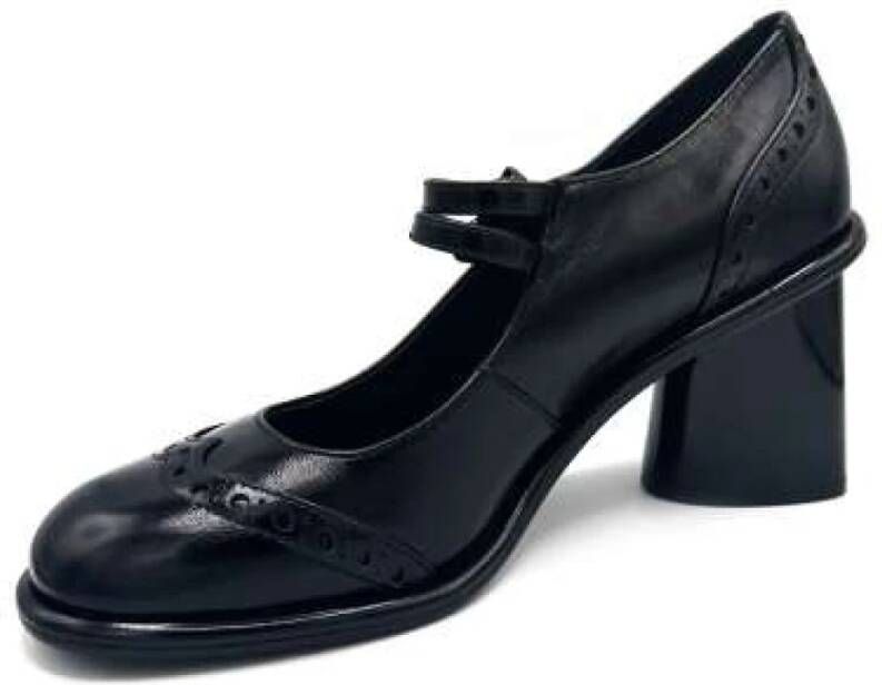 Jeannot Zwarte Leren Engelse Stijl Schoen Black Dames