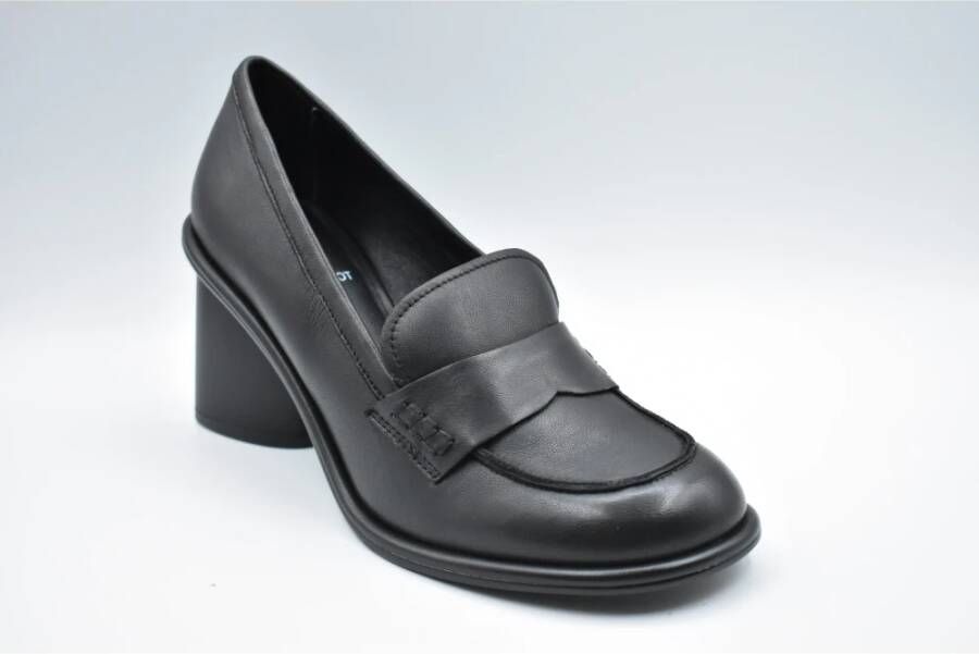 Jeannot Zwarte platte schoenen met 70 mm hak Black Dames