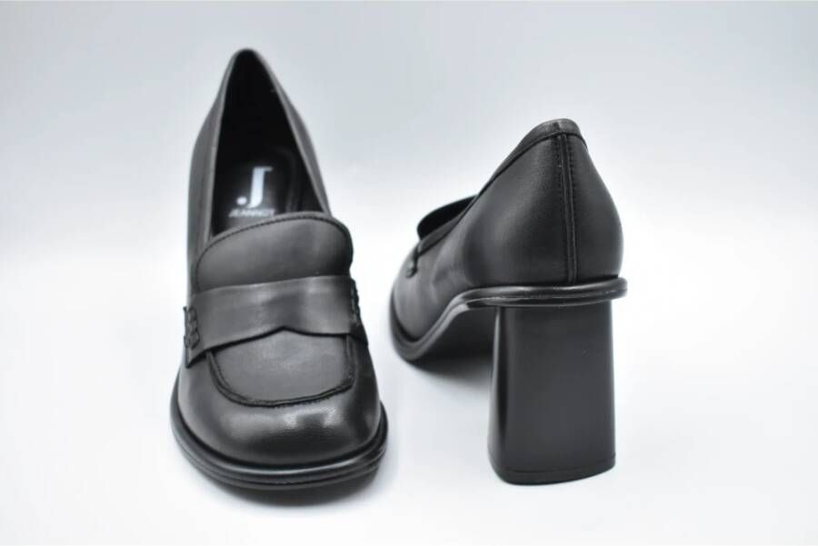 Jeannot Zwarte platte schoenen met 70 mm hak Black Dames