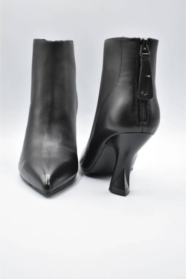 Jeannot Zwarte platte schoenen met 70 mm hak Black Dames