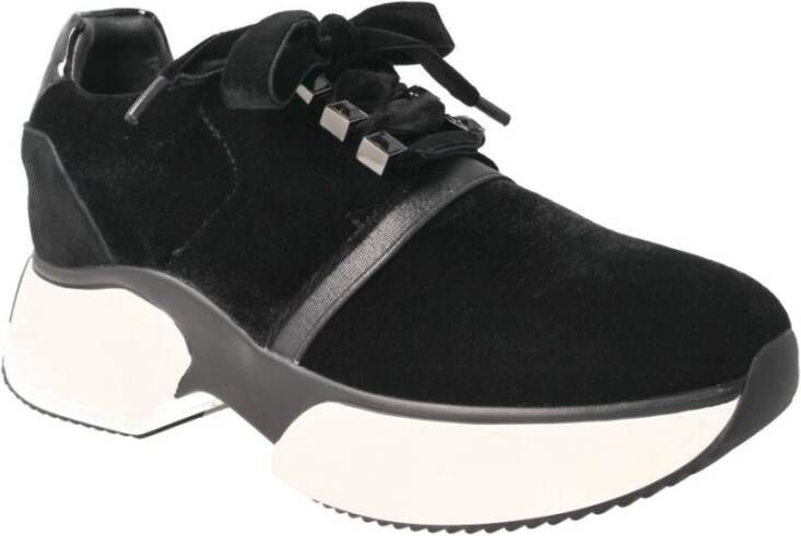 Jeannot Zwarte Sneakers met Elastische Band Black Dames