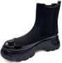 Jeannot Zwarte Stoffen Sneaker Rubberen Zool Black Dames - Thumbnail 2