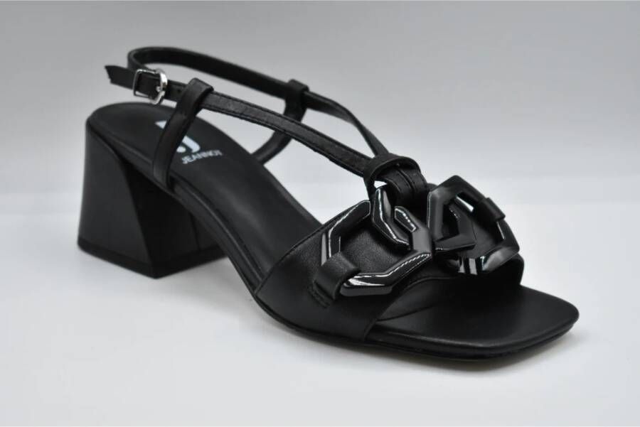 Jeannot Zwarte Veterschoenen voor Dames Black Dames