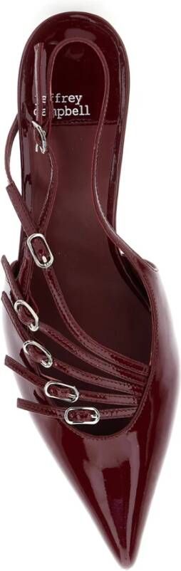 Jeffrey Campbell Bordeaux Hakken Outline Patent Schoenen Brown Dames