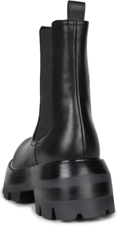 Jeffrey Campbell Chunky Tread Platform Mid-Calf Boot Black Dames