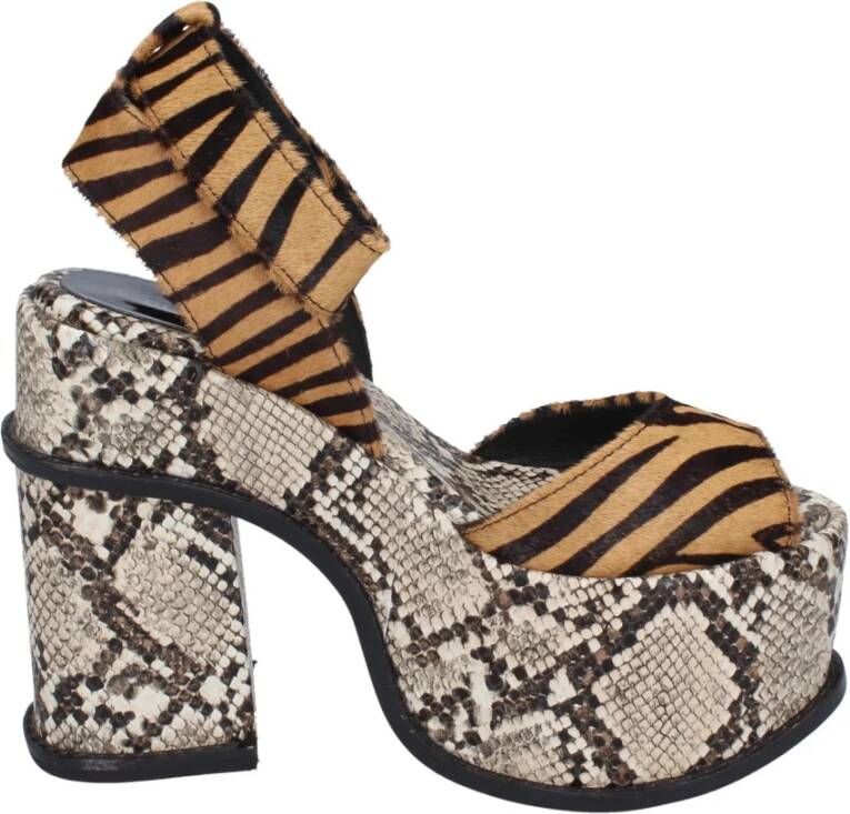 Jeffrey Campbell Dames Sandalen van Kalfshaar Multicolor Dames