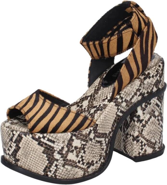 Jeffrey Campbell Dames Sandalen van Kalfshaar Multicolor Dames