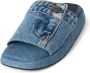 Jeffrey Campbell Denim Open-Teen Slide Sandaal Blue Dames - Thumbnail 3