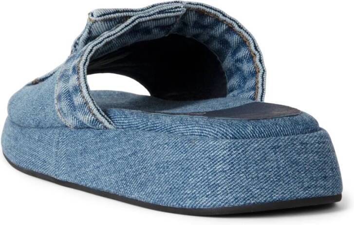 Jeffrey Campbell Denim Open-Teen Slide Sandaal Blue Dames