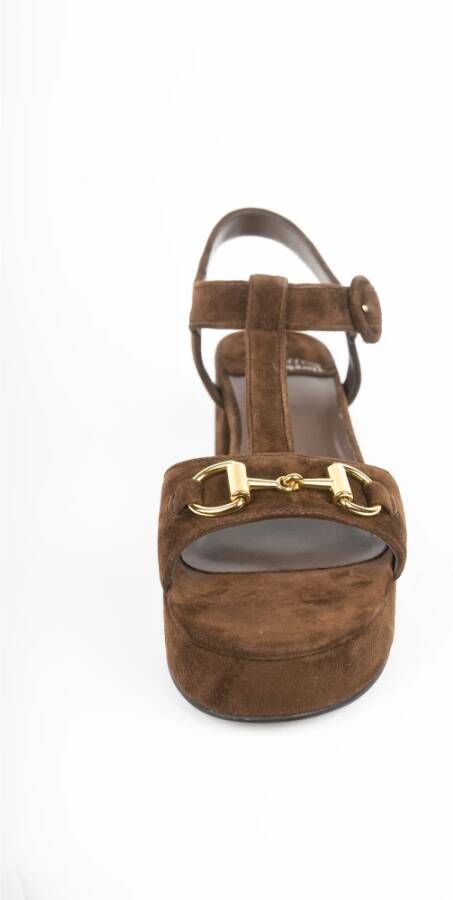 Jeffrey Campbell Glamoureuze Suède Hoge Hak Sandalen Brown Dames