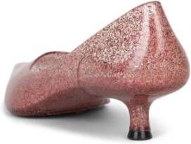 Jeffrey Campbell Iridescent Kitten-Heel Jellies Pink Dames