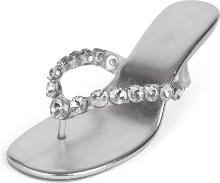 Jeffrey Campbell Jeweled Thong Sandal Gray Dames