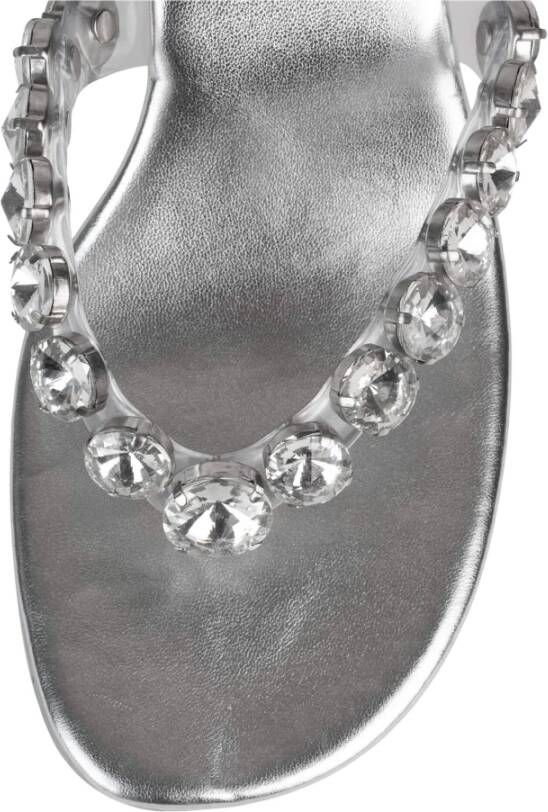 Jeffrey Campbell Jeweled Thong Sandal Gray Dames