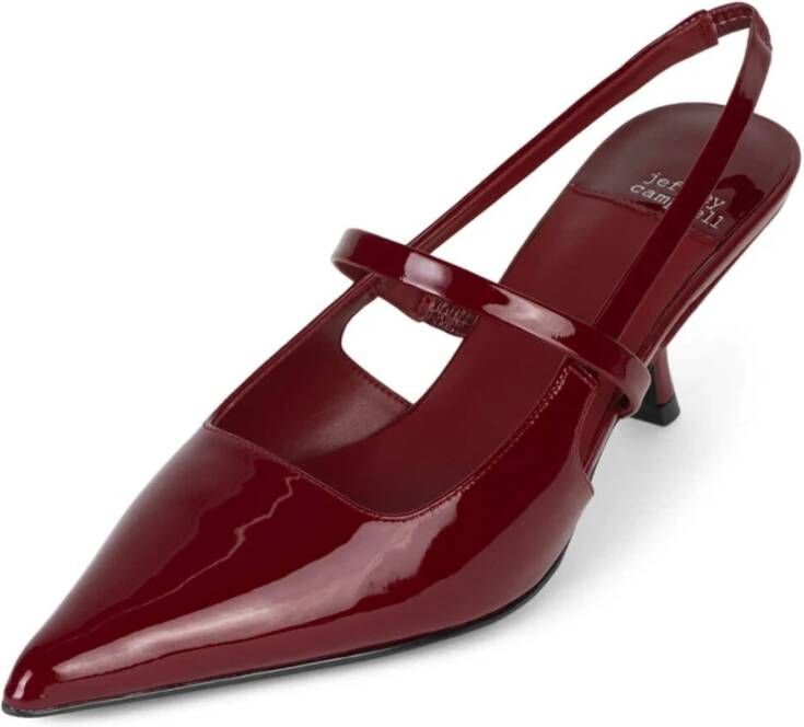 Jeffrey Campbell Kersenrode Patent Slingback Pump Red Dames