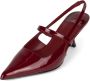 Jeffrey Campbell Kersenrode Patent Slingback Pump Red Dames - Thumbnail 2