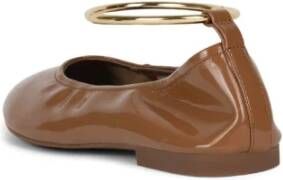 Jeffrey Campbell Metalen Anklet Ballerina in Natuurlijk Leer Brown Dames