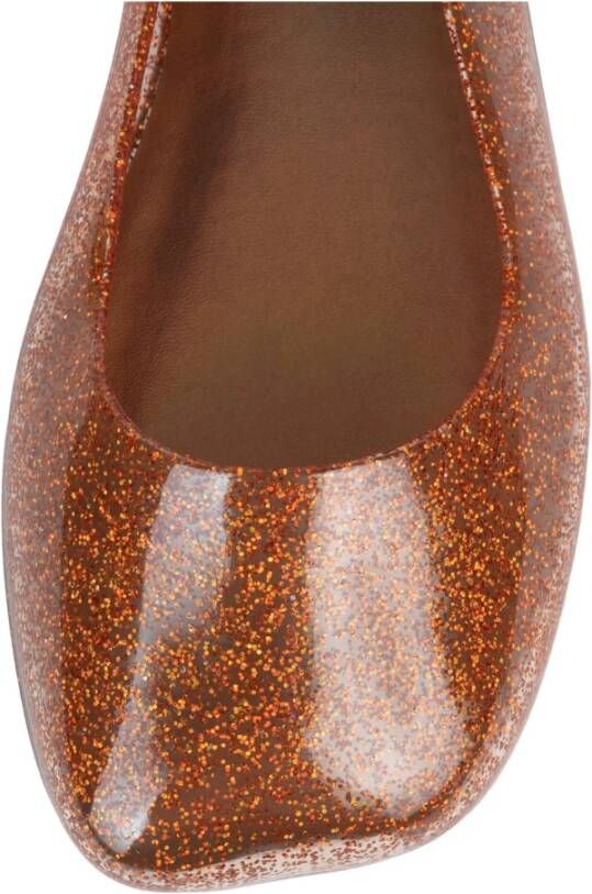 Jeffrey Campbell Oranje Glitter Jelly Platte Schoenen Orange Dames