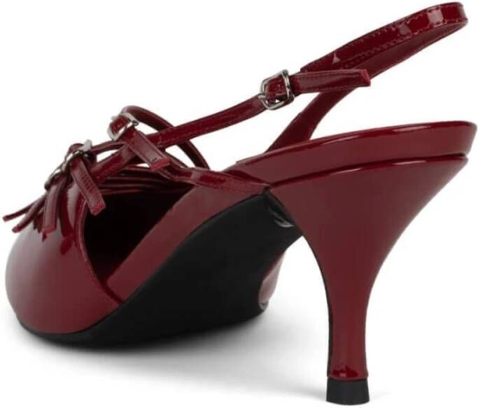 Jeffrey Campbell Rode Patent Zilveren Strappy Pomp Red Dames