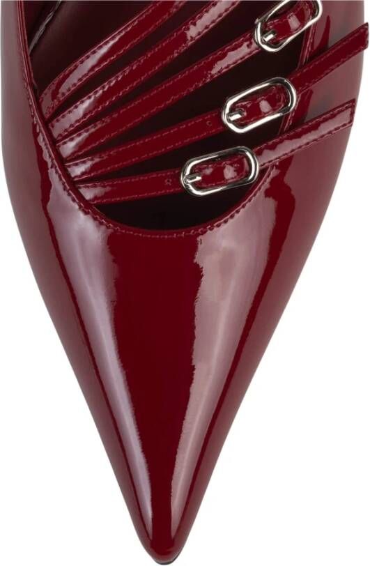 Jeffrey Campbell Rode Patent Zilveren Strappy Pomp Red Dames