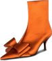 Jeffrey Campbell Roest Satijn Strik Detail Kitten Hak Laars Orange Dames - Thumbnail 2