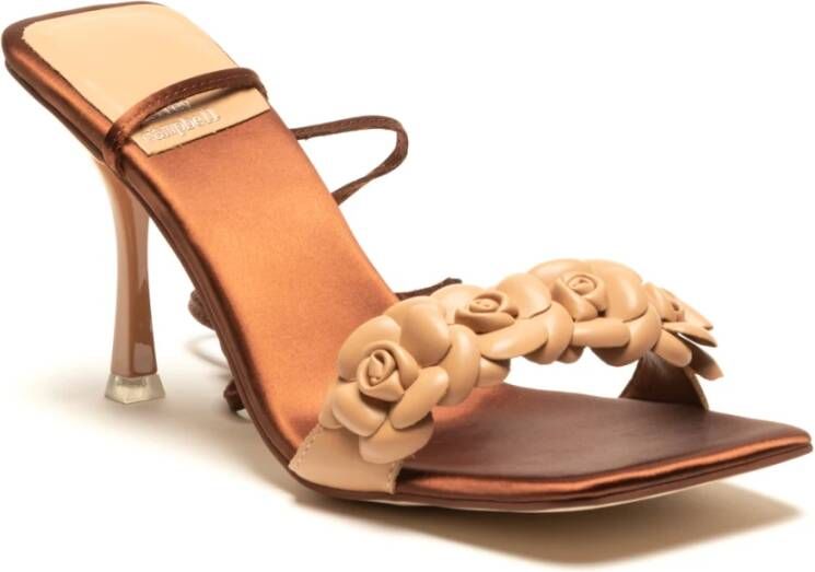 Jeffrey Campbell Rozi Hoge Hak Sandalen Bruin Dames