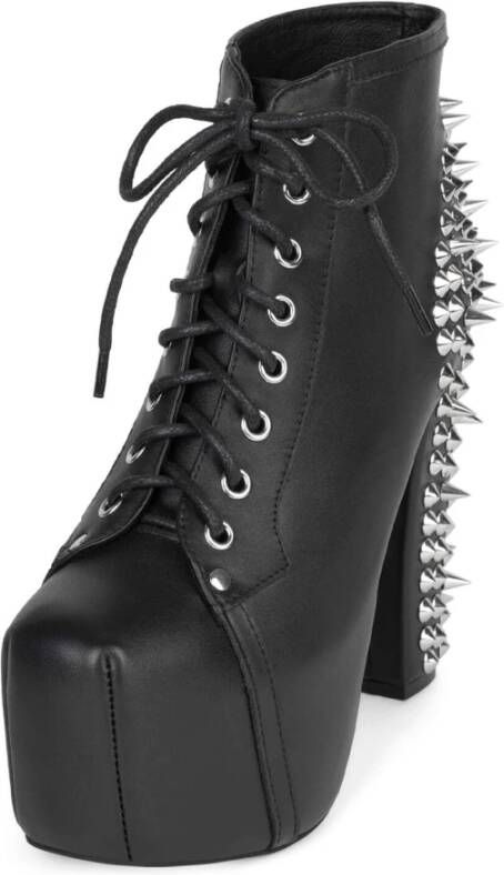 Jeffrey Campbell Spike Zwart Zilver Spike Details Laarzen Multicolor Dames