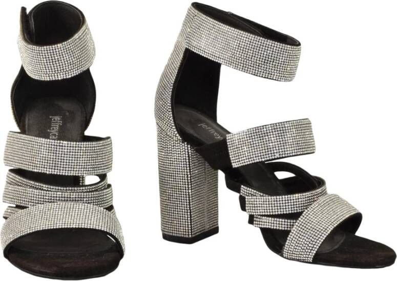 Jeffrey Campbell Stijlvolle Sandaal met Rubberen Zool Gray Dames