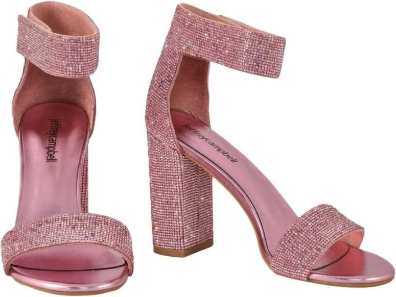 Jeffrey Campbell Stijlvolle sandaal van alternatieve vezels Pink Dames