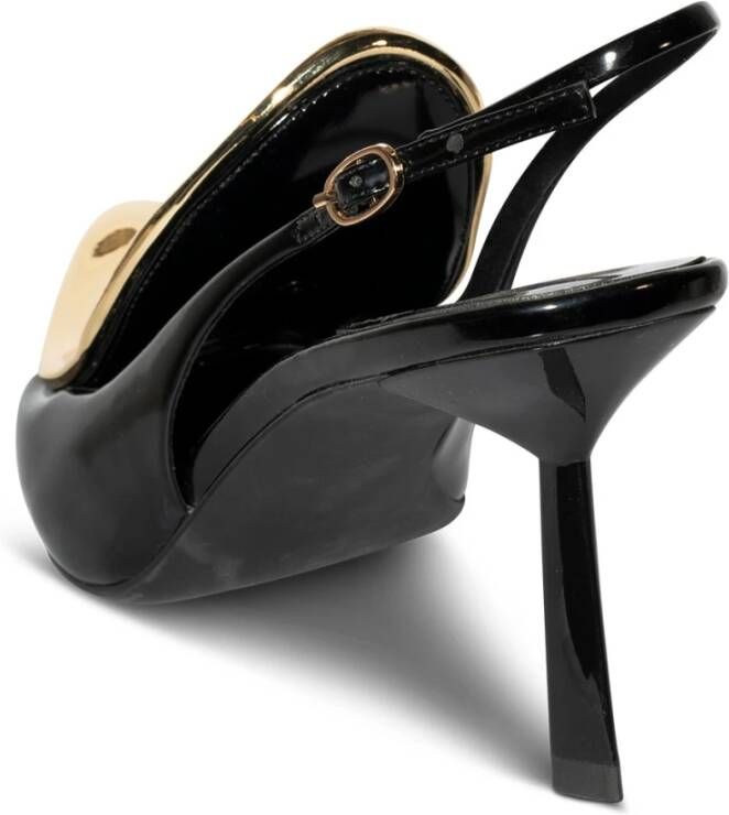 Jeffrey Campbell Zwarte Box Gouden Stiletto Pump Black Dames