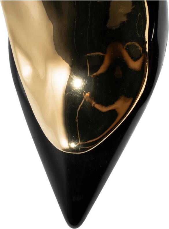 Jeffrey Campbell Zwarte Box Gouden Stiletto Pump Black Dames