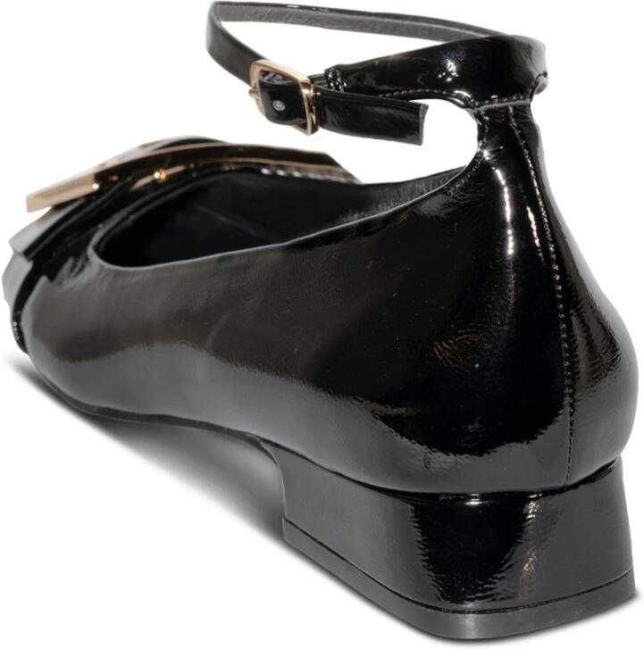 Jeffrey Campbell Zwarte Gekreukte Patent Vierkante Neus Laars Black Dames