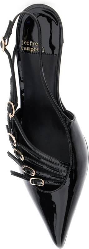 Jeffrey Campbell Zwarte Hak Outline Patent Schoenen Black Dames