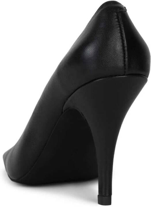 Jeffrey Campbell Zwarte High-Vamp Pomp Leren Hakken Black Dames