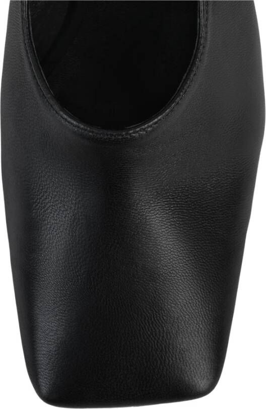 Jeffrey Campbell Zwarte High-Vamp Pomp Leren Hakken Black Dames