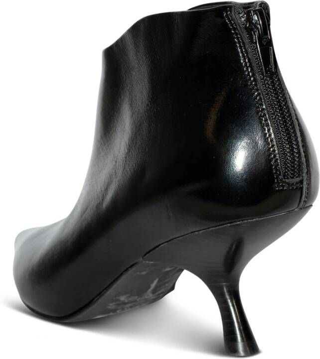 Jeffrey Campbell Zwarte Kitten Heeled Laars met Rits Black Dames