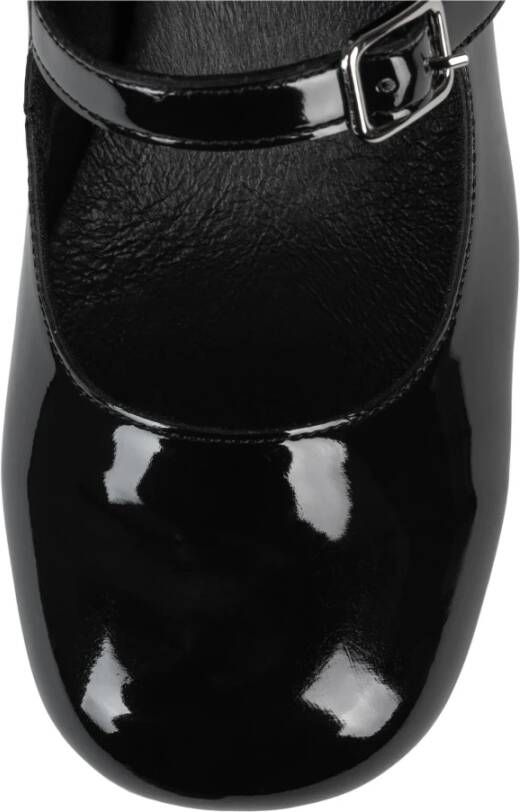 Jeffrey Campbell Zwarte Patent Mary-Jane Pump met Gesp Black Dames