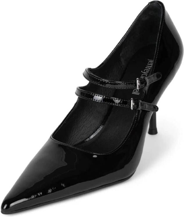 Jeffrey Campbell Zwarte Patent Mary-Jane Stiletto Pomp Black Dames