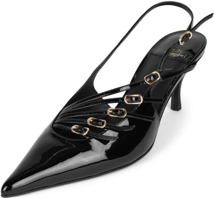 Jeffrey Campbell Zwarte Patent Slingback Pump Black Dames