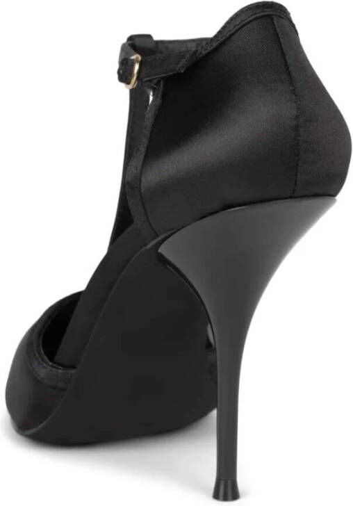 Jeffrey Campbell Zwarte T-Strap Stiletto Hak Schoenen Black Dames