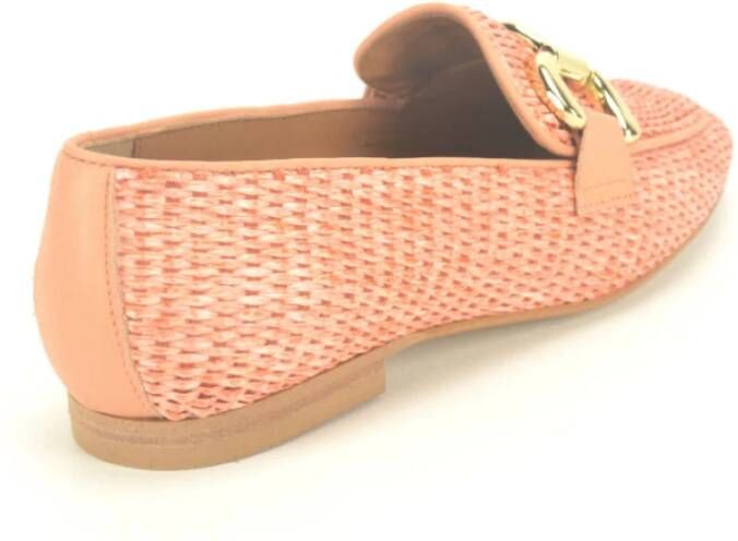 Jhay Elegante Raffia Moccasin met Gar Design Red Dames