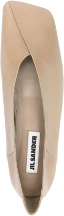 Jil Sander Beige Ballerina Schoenen voor Vrouwen Beige Dames